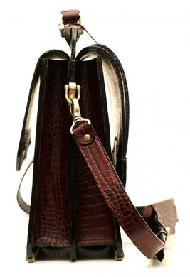 Оригинальный мужской кожаный портфель под крокодила Manufatto