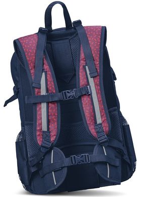 Міцний рюкзак з посиленою спинкою Topmove 22L синій з бордовим