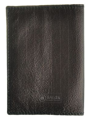 Обкладинка для паспорта натуральна шкіра Leather Collection, Чорний
