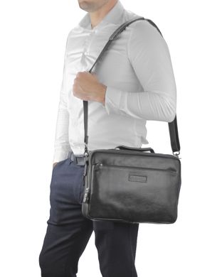 Чоловіча шкіряна сумка для ноутбука Allan Marco RR-4104A Чорний