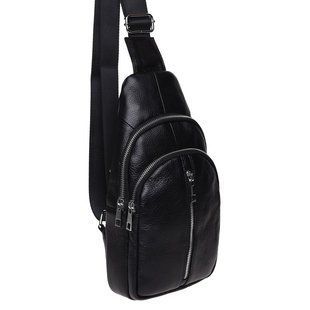 Чоловічий шкіряний рюкзак через плече Keizer K1155-black