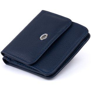 Маленький кошелек на кнопке женский ST Leather 19237 Темно-синий