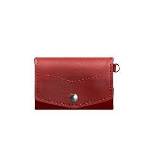 Жіноча шкіряна монетниця з клапаном 1.0 червоний Blanknote BN-CW-1-red