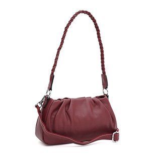 Жіноча шкіряна сумка Borsa Leather K15001w-bordo, натуральна шкіра, малий розмір, горизонтальна форма