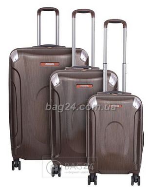 Высококачественный комплект дорожных чемоданов Vip Collection Everest Brown 28",24",20", Коричневый