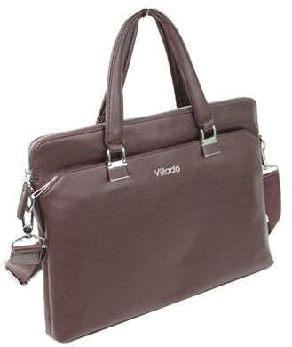 Жіночий діловий портфель з еко шкіри Villado коричневий