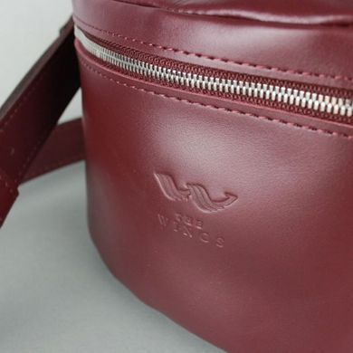 Натуральная кожаная поясная сумка бордовая Blanknote TW-BeltBag-mars-ksr