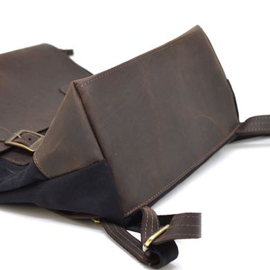 Рюкзак для ноутбука з канвасу та шкіри RGС-3880-3md від TARWA Чорний