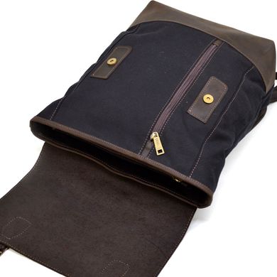Рюкзак для ноутбука з канвасу та шкіри RGС-3880-3md від TARWA Чорний