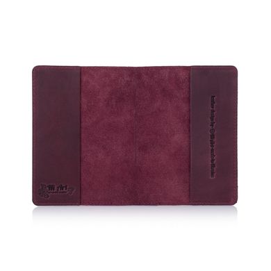 Фиолетовая дизайнерская кожаная обложка для паспорта, коллекция "Mehendi Art"