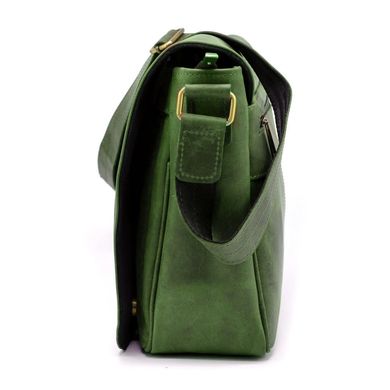 Чоловіча шкіряна сумка через плече із клапаном TARWA RE-1047-3md Зелений
