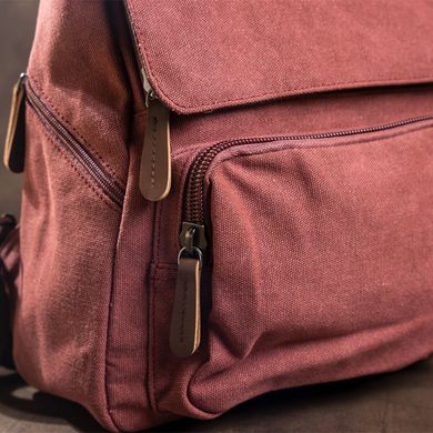 Компактный женский текстильный рюкзак Vintage 20195 Малиновый