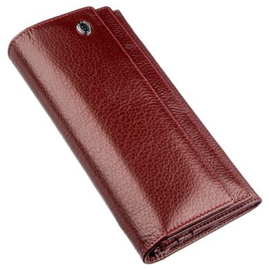 Жіночий гаманець з монетницьою на блискавки ST Leather 18956 Темно-червоний
