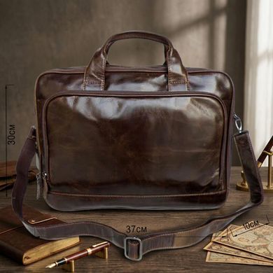 Кожаная сумка для ноутбука работы поездок и документов Vintage 14152 Коричневая