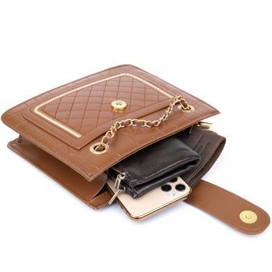 Сумка из кожзаменителя с тиснением Vintage sale_14948 Коричневая
