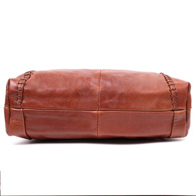 Жіноча шкіряна сумка середнього розміру на одне відділення Vintage 22566 Світло-коричневий