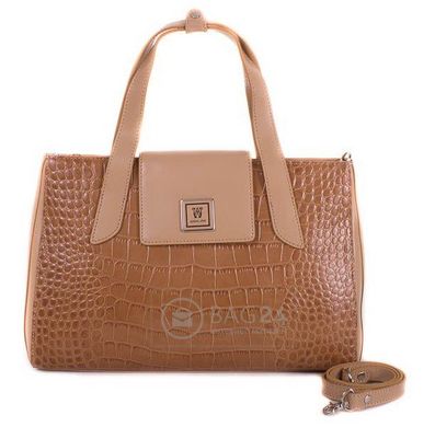 Дорогая женская сумка из высококачественной кожи WANLIMA W12029480014-coffee, Бежевый