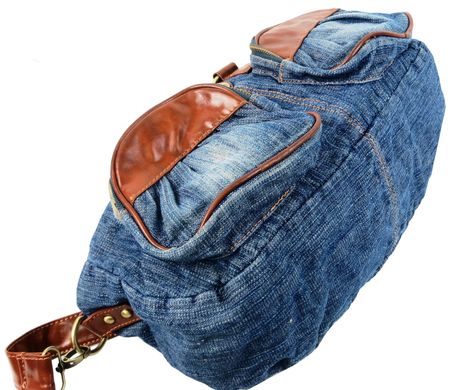 Женская джинсовая, коттоновая сумка на двух ручках Miss Sixty синяя