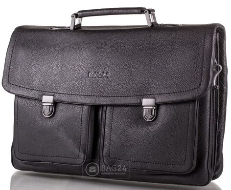 Зручний шкіряний портфель для чоловіків ROCKFELD DS20-020645, Чорний