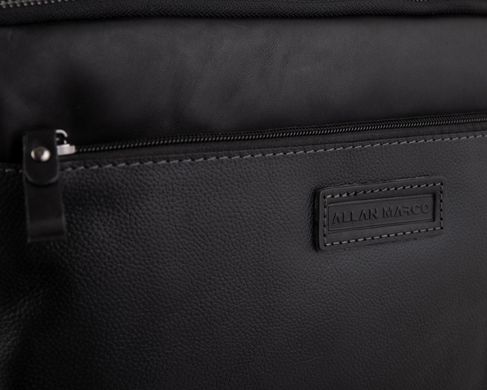 Мужская кожаная сумка для ноутбука Allan Marco RR-4104A Черный