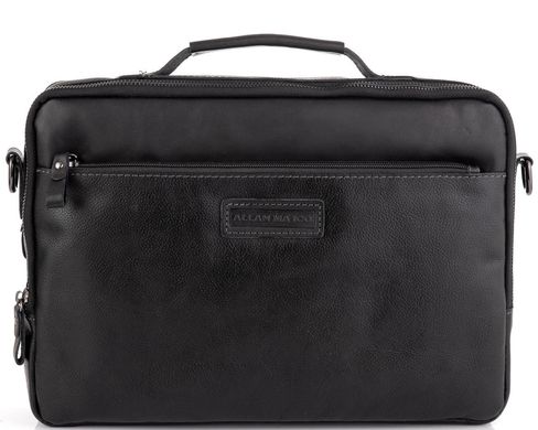 Мужская кожаная сумка для ноутбука Allan Marco RR-4104A Черный