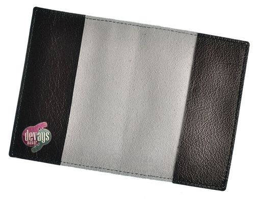 Обкладинка для паспорта натуральна шкіра Leather Collection, Чорний