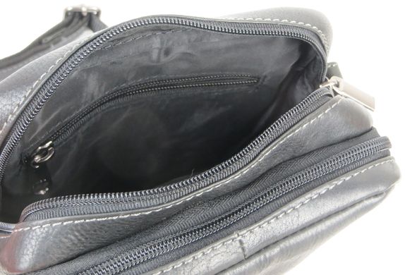 Небольшая мужская кожаная сумка-барсетка Buffalo Wild TB709COM1053 черная