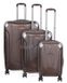 Високоякісний комплект дорожніх валіз Vip Collection Everest Brown 28 ", 24", 20 ", Коричневий
