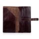 Вместительный коричневый тревел-кейс с натуральной глянцевой кожи, коллекция "Mehendi Art"