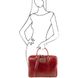 TL141283 Червоний Prato - Ексклюзивна шкіряна сумка для ноутбука від Tuscany