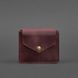 Натуральное кожаное портмоне 4.2 на кнопке бордовое Crazy Horse Blanknote BN-PM-4-2-vin-kr