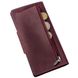 Бумажник женский вертикальный из винтажной кожи на кнопках SHVIGEL 16178 Бордовый
