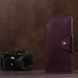 Бумажник женский вертикальный из винтажной кожи на кнопках SHVIGEL 16178 Бордовый