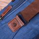 Интересная плечевая сумка для мужчин из плотного текстиля Vintage 22190 Синий