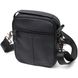 Практичная мужская сумка на плечо из натуральной кожи Vintage 22247 Черная