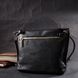 Женская трапециевидная сумка из натуральной кожи Vintage 22395 Черная