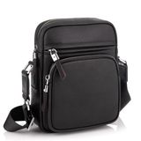 Кожаная стильная сумка-мессенджер через плечо Tiding Bag SM8-1022A Черный фото