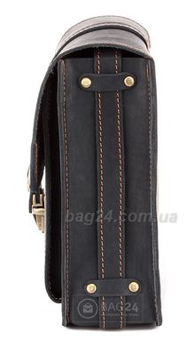 Элитная мужская кожаная сумка из натуральной кожи 10013, Черный