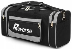 Дорожная сумка среднего размера из кордуры 58L Reverse черная с серым