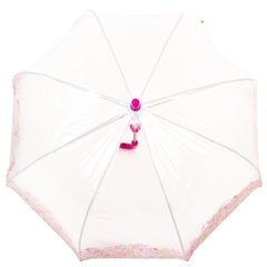 Зонт-трость детский облегченный механический FULTON (ФУЛТОН) FULC605-Pretty-Petals Прозрачный