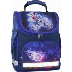 Рюкзак школьный каркасный с фонариками Bagland Успех 12 л. синий 507 (00551703) 80217109
