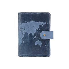 Шкіряне портмоне для паспорта / ID документів HiArt PB-03S / 1 Shabby Lagoon "World Map"