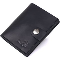 Кожаный мужской бумажник Shvigel 16474 Черный