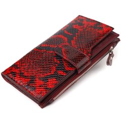 Незвичайний жіночий гаманець з натуральної шкіри з тисненням під змію CANPELLINI 21647 Різнокольоровий