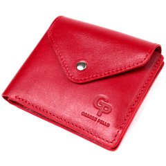 Женский кошелек с монетницей из глянцевой натуральной кожи GRANDE PELLE 16808 Красный