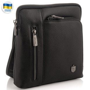 Мужская кожаная сумка, мессенджер Royal Bag RB2970091 Черный