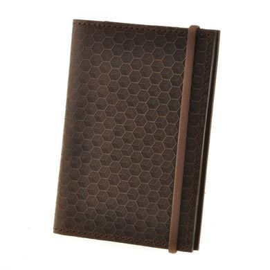 Обложка для паспорта 2.0 Карбон Орех (кожа) - коричневая Blanknote BN-OP-2-o-karbon
