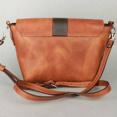 Жіноча шкіряна сумка Nora коньячно-коричнева вінтажна Blanknote TW-Nora-kon-brw-crz