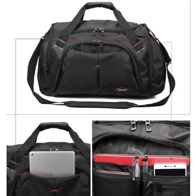 Текстильная черная дорожная сумка Confident AT12-T-55555A Черный