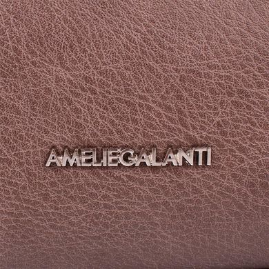 Жіноча міні-сумка з якісного шкірозамінника AMELIE GALANTI (АМЕЛИ Галант) A991458-taupe Коричневий